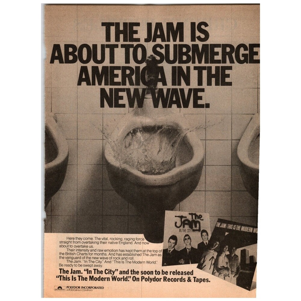 1977 The Jam New Wave Rock Polydor Records Magazine Ad Iggy Pop Profile Punk Mod